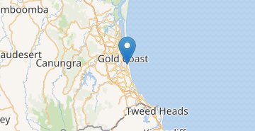 Mapa Gold Coast