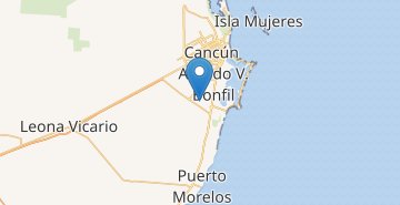 Map Cancún Airport