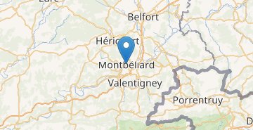 Mapa Montbéliard