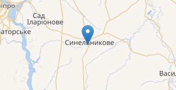 地图 Synelnykove (Dnipropetrovska obl.)