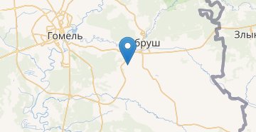 Map ZHguno-Buda, Dobrushskiy r-n GOMELSKAYA OBL.