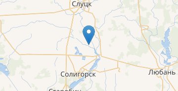 Mapa Bolshoe Bykovo, Sluckiy r-n MINSKAYA OBL.