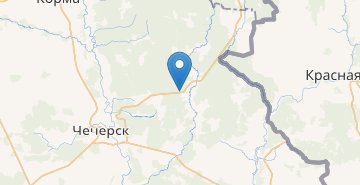 Map Gaek, povorot, CHecherskiy r-n GOMELSKAYA OBL.
