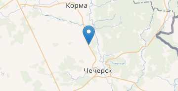 Map Ivanovka, povorot, Kormyanskiy r-n GOMELSKAYA OBL.