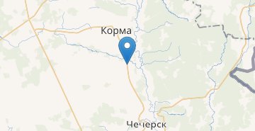 Mapa Vysokaya, povorot, Kormyanskiy r-n GOMELSKAYA OBL.