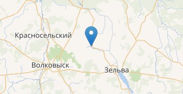 Mapa Kremyanica, Zelvenskiy r-n GRODNENSKAYA OBL.