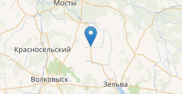 Mapa Bolshaya Rogoznica, Mostovskiy r-n GRODNENSKAYA OBL.