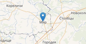 地图 Mir, Korelichskiy r-n GRODNENSKAYA OBL.