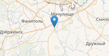 Mapa Pyatevschina, povorot, Minskiy r-n MINSKAYA OBL.