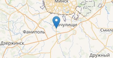 Mapa CHurilovichi, povorot, Minskiy r-n MINSKAYA OBL.