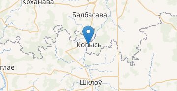 Map Kopys Pov, SGklovskiy r-n MOGILEVSKAYA OBL. Belarus