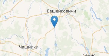 Map Verhove, Beshenkovichskiy r-n VITEBSKAYA OBL.
