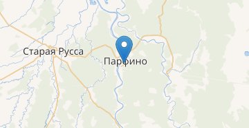 地图 Parfino, Novgorodskaya obl