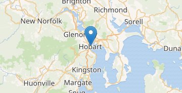 Mapa Hobart