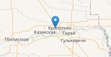 Mapa Kropotkin (Krasnodarskiy kray)