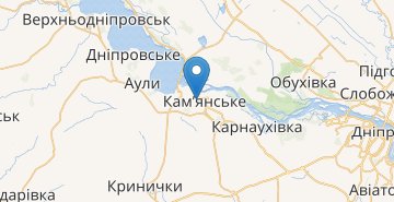 Mapa Dniprodzerzhynsk