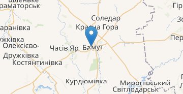 Mapa Bakhmut (Donetska obl.)