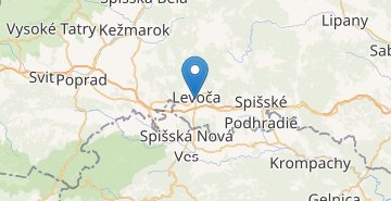 Mapa Levoca