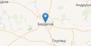 Mapa Berdychiv