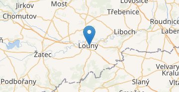 Mapa Louny