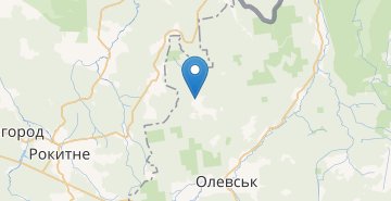 Mapa Komsomolske (Olevskiy r-n)