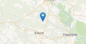 Mapa Rudnya, povorot, Mozyrskiy r-n GOMELSKAYA OBL.