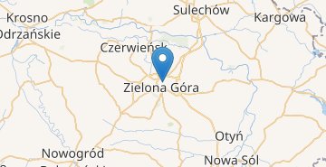 地图 Zielona Gora