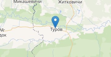 Mapa Turov (Zhitkovichskij r-n)