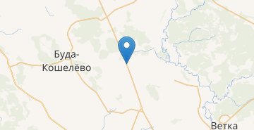 Карта Широкое, поворот, Буда-Кошелевский р-н ГОМЕЛЬСКАЯ ОБЛ.