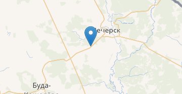 Map Zalave, povorot, CHecherskiy r-n GOMELSKAYA OBL.