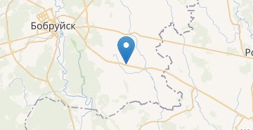 Мапа Телуша, ж/д станция, поворот, Бобруйский р-н МОГИЛЕВСКАЯ ОБЛ.