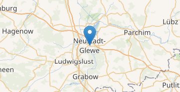 Mapa Neustadt-Glewe 