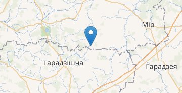 Mapa Bykevichi, Korelichskiy r-n GRODNENSKAYA OBL.