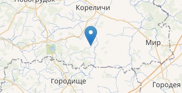 Map Zastodole, Korelichskiy r-n GRODNENSKAYA OBL.