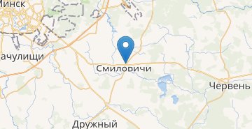 Mapa Smilovichi, povorot, CHervenskiy r-n MINSKAYA OBL.