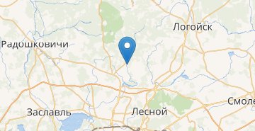 Map Alekshicy, Logoyskiy r-n MINSKAYA OBL.