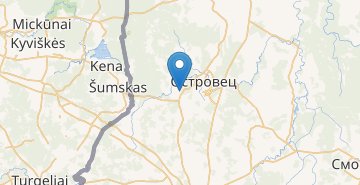 Map Gudogay, zh/d vokzal, Ostroveckiy r-n GRODNENSKAYA OBL.
