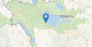 Mapa Ozdorovitelnyy lager «Zubrenok», Myadelskiy r-n MINSKAYA OBL.